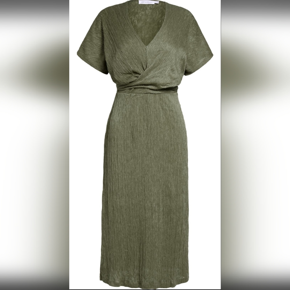 All In Favor V-Neck Phoebe Midi Dress